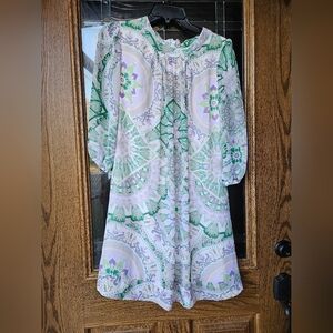 NY&Co Paisley Dress White, Purple, Green